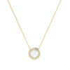 Diana Round White Topaz and Ablazing Diamond Necklace in 18K Gold (0.56ct)