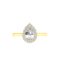 Diana Pear White Topaz and Ablazing Diamond Ring in 18K Yellow Gold (0.57ct)