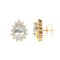Diana Pear White Topaz and Ablazing Diamond Earrings in 18K Yellow Gold (1.14ct)