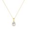 Diana Pear White Topaz and Ablazing Diamond Pendant in 18K Yellow Gold (0.57ct)