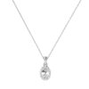 Diana Oval White Topaz and Ablazing Diamond Pendant in 18K Gold (0.25ct)