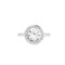 Diana Round White Topaz and Ablazing Diamond Ring in 18K White Gold (2.5ct)