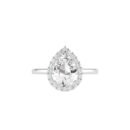 Diana Pear White Topaz and Ablazing Diamond Ring in 18K White Gold (1.1ct)