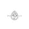 Diana Pear White Topaz and Ablazing Diamond Ring in 18K White Gold (1.1ct)