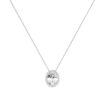 Diana Oval White Topaz and Ablazing Diamond Necklace in 18K Gold (1ct)