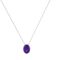 Minimalist Oval Amethyst Necklace in 18K White Gold (2.4ct)