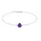 Minimalist Pear Amethyst and Sparkling Diamond Bracelet in 18K White Gold (2.4ct)