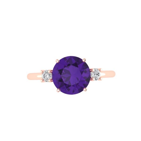 amethyst diamond ring 18k gold