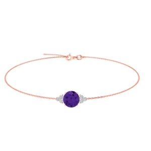 Trinity Sparkle Royal Radiance Amethyst Bracelet in 18k Gold