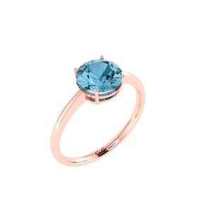Azure Dream Blue Topaz Ring in 18k Gold
