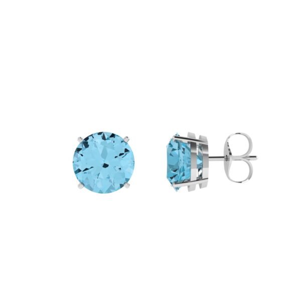 Azure Radiance Blue Topaz Earrings in 18k Gold