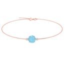 blue topaz diamond bracelet in 18k gold