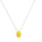 Minimalist Oval Citrine Necklace in 18K White Gold (2.4ct)