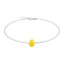 Minimalist Oval Citrine Bracelet in 18K White Gold (2.4ct)