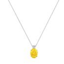 Citrine Necklace in 18K Gold