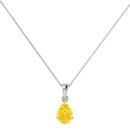 Minimalist Pear Citrine Pendant in 18K White Gold (2.4ct)