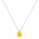 Minimalist Pear Citrine Necklace in 18K White Gold (2.4ct)