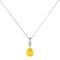 Minimalist Pear Citrine and Sparkling Diamond Pendant in 18K White Gold (2.4ct)