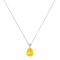 Minimalist Pear Citrine and Sparkling Diamond Necklace in 18K White Gold (2.4ct)