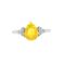 Minimalist Pear Citrine and Sparkling Diamond Ring in 18K White Gold (2.4ct)