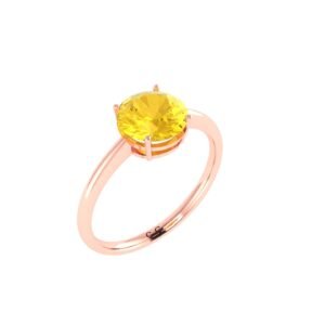 Golden Glow Citrine Ring in 18k Gold