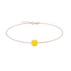 Golden Glow Round Citrine Bracelet in 18k Gold