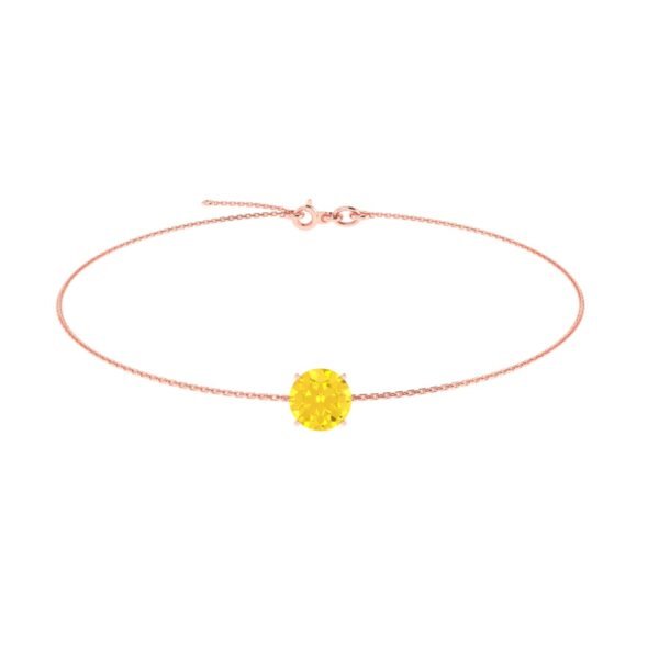 Golden Glow Round Citrine Bracelet in 18k Gold