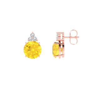 Citrine Brilliance Diamond Cascade Earrings in 18k Gold