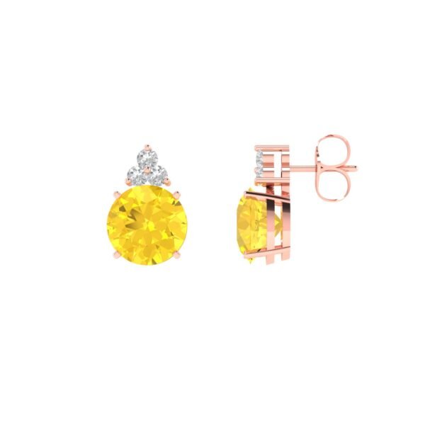 Citrine Brilliance Diamond Cascade Earrings in 18k Gold