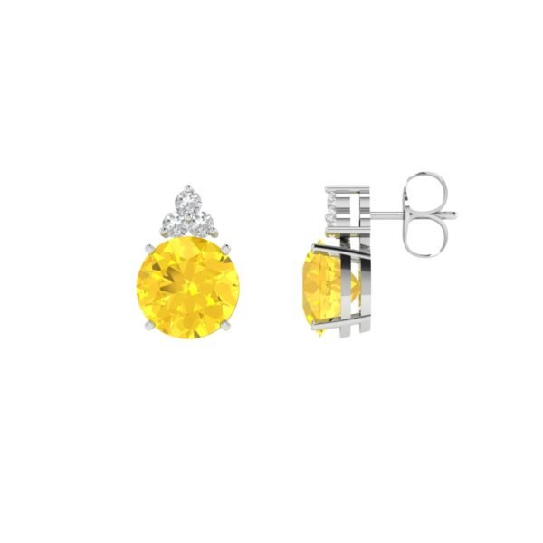 Citrine Brilliance Diamond Cascade Earrings in 18k Gold