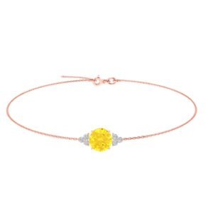 Trinity Sparkle Golden Glow Citrine Bracelet in 18k Gold