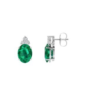 Minimalist Oval White Topaz Pendant in 18K White Gold (1.1ct)