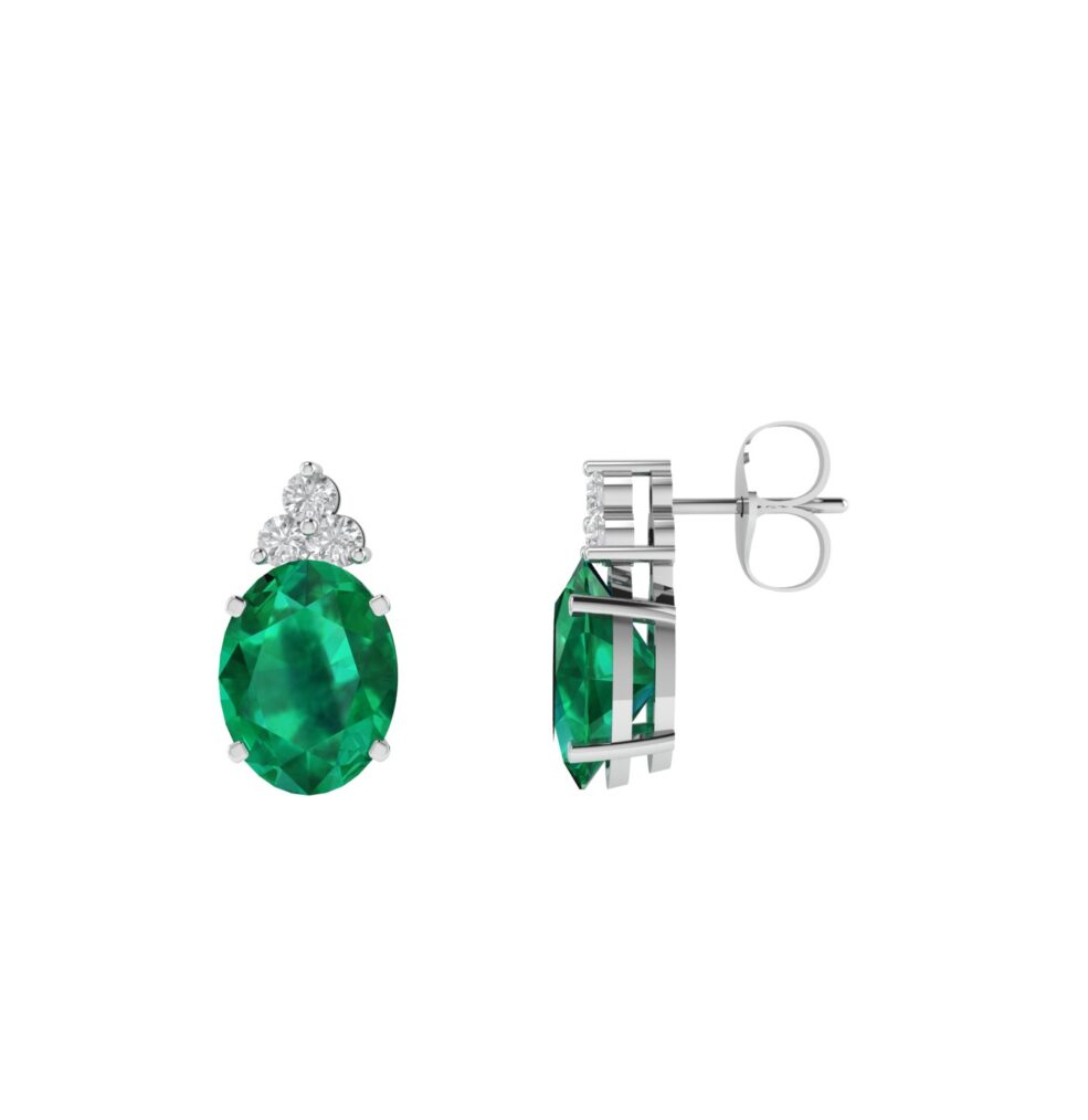 Minimalist Oval White Topaz Pendant in 18K White Gold (1.1ct)