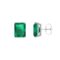 Minimalist Emerald-Cut Emerald Earrings in 18K White Gold (4.5ct)
