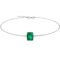 Minimalist Emerald-Cut Emerald Bracelet with Elegant Diamond Side Accents in 18K White Gold (2.25ct)