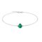 Minimalist Pear Emerald and Sparkling Diamond Bracelet in 18K White Gold (2.25ct)