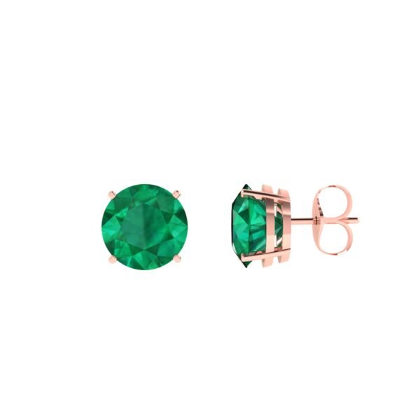 Emerald Elegance Earrings in 18k Gold
