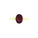 Minimalist Oval Garnet Ring in 18K Yellow Gold (2.8ct)