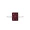 Minimalist Emerald-Cut Garnet Ring in 18K White Gold (2.8ct)