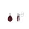 Minimalist Pear Garnet and Sparkling Diamond Earrings in 18K White Gold (5.6ct)