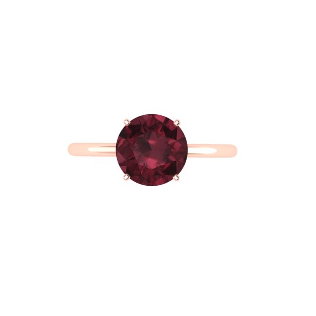 Radiant Garnet Glow Ring in 18K Gold