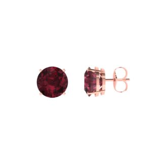 Garnet Glow Earrings in 18k Gold