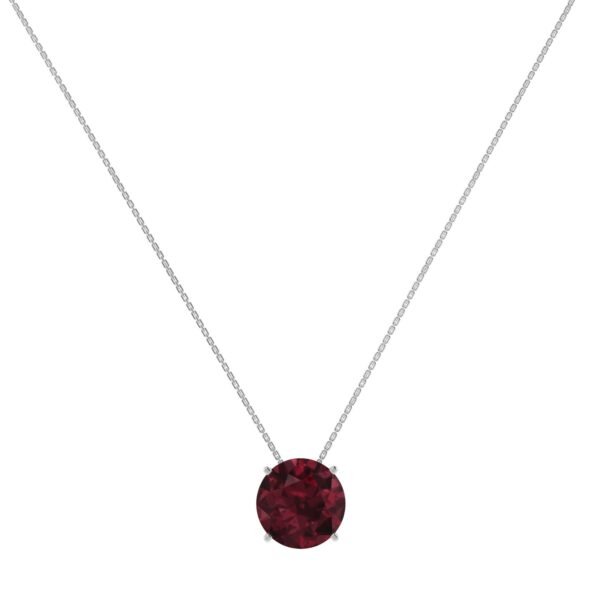 Gilded Garnet Round Necklace in 18k Gold