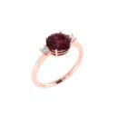 Diamond Accent Garnet Brilliance Ring in 18K Gold