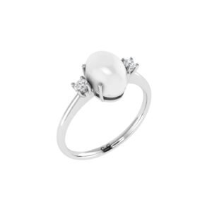 Minimalist Oval Emerald Pendant in 18K White Gold (0.28ct)