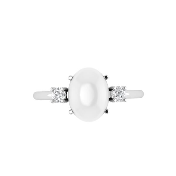 Minimalist Oval Emerald Pendant in 18K White Gold (0.28ct)