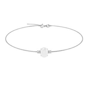 Minimalist Oval Opal Pendant in 18K Yellow Gold (0.28ct)
