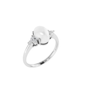 Minimalist Oval Garnet Pendant in 18K White Gold (0.25ct)