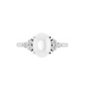 Minimalist Oval Garnet Pendant in 18K White Gold (0.25ct)