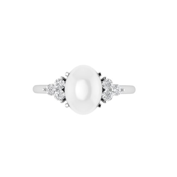 Minimalist Oval Garnet Pendant in 18K White Gold (0.25ct)